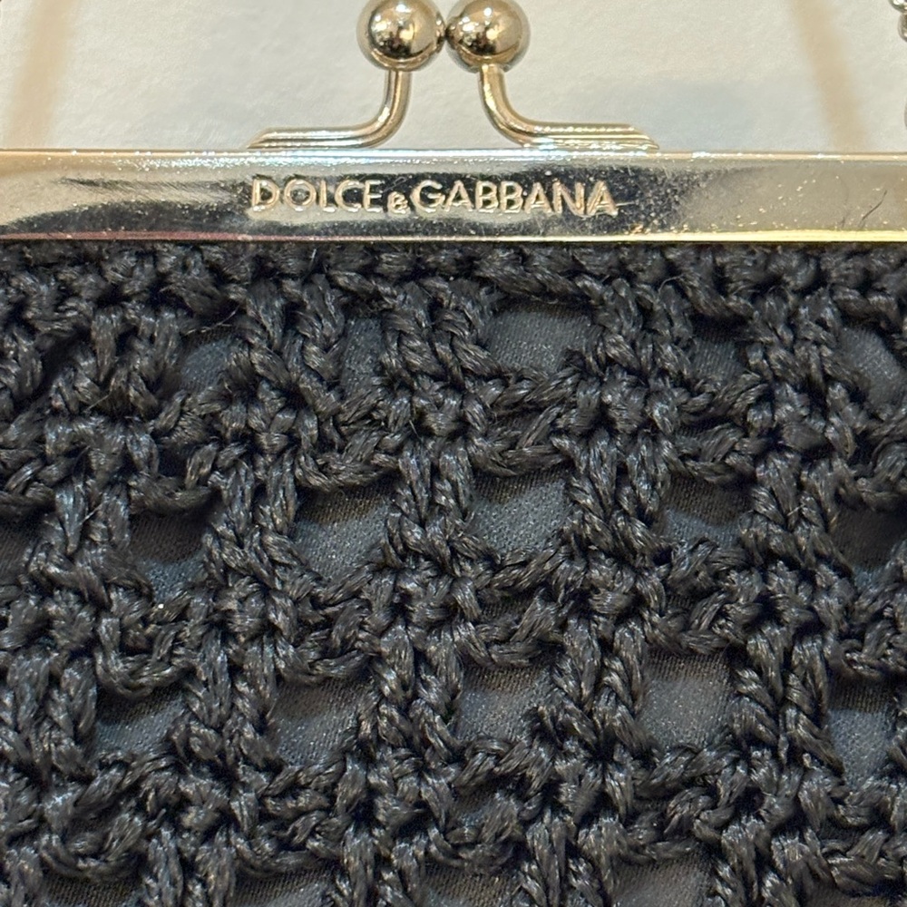 Vintage 1997 Dolce & Gabbana Black Crochet Women’s Evening Bag